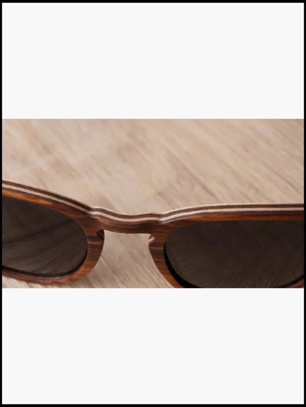 Vintage Wood Sunglasses Square Polarized UV400 Walnut Ebony Rose Wood